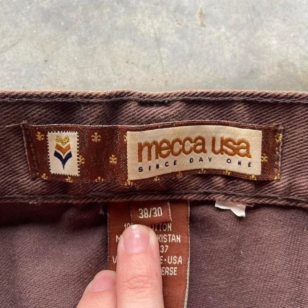 Baggy Wide Leg Y2K Mecca Faded Brown Jeans‎